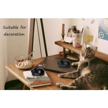 LAIDANLA Black Obsidian Sleeping Cat Statue Healing Crystals Hand Carved Cute Kitten Figurine Sculpture 1.6" Glossy Gemstone Decor Polished Stone Reiki Office Room Bedroom Desk Home Decoration Gifts