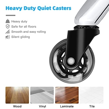 Mineloff 400lbs Heavy Duty Rolling Stool - Black