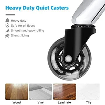 Mineloff 400lbs Heavy Duty Rolling Stool - Black