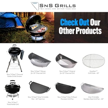 SnS Grills Slow ‘n Sear Insert for 22 Inch Kettle Grill