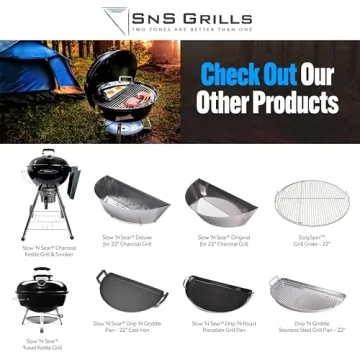 SnS Grills Slow ‘n Sear Insert for 22 Inch Kettle Grill