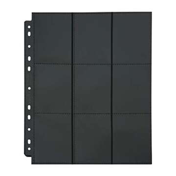Vault X Sideloaders - 9-Pocket A4 Trading Card Binder Pages Storage Wallet - Double-Sided Side-Loading Pockets for 900 Card Capacity for TCG CCG (50 Pages)