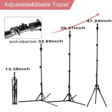 Neverland Beauty & Health 23 Inch Wig Stand Tripod with Head,Canvas Wig Head,Wig Head Stand with Mannequin Head for Wigs,Manikin Head Set for Wigs Making Display