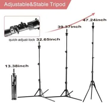 Neverland Beauty & Health 23 Inch Wig Stand Tripod with Head,Canvas Wig Head,Wig Head Stand with Mannequin Head for Wigs,Manikin Head Set for Wigs Making Display