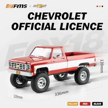 BEEZRC FMS 1/18 RC Crawler FCX18 Chevy K10 RC Truck RTR RC Car Official Licensed Model Car 8km/h 4WD...