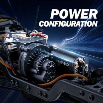 BEEZRC FMS 1/18 RC Crawler FCX18 Chevy K10 RC Truck RTR RC Car Official Licensed Model Car 8km/h 4WD 900mAh Hobby RC Cars Remote Control Car with LED Lights Vehicle 4-Ch 2.4GHz Transmitter (Red)