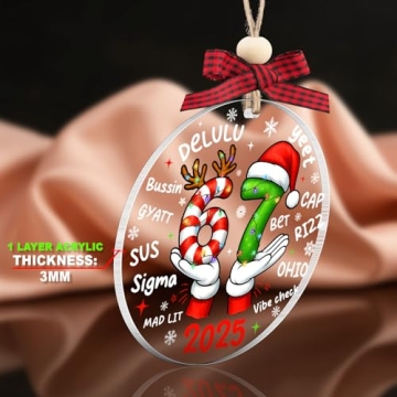 Funny 67 Ornament for Kids and Teens - Trending Christmas Gag Gift
