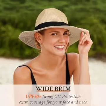 DressVoguer Straw Fedora Hat for Ultimate Sun Protection