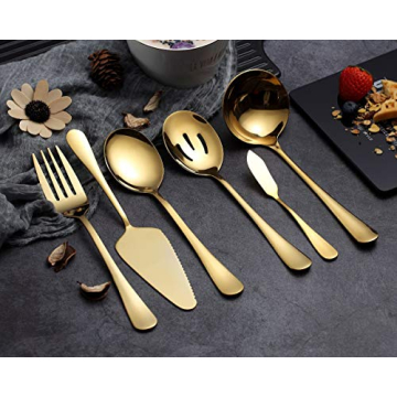 Elegant 6-Piece Gold Serving Set For Stylish Dining