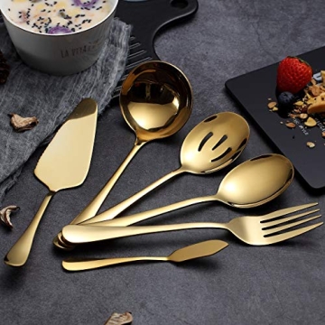 Elegant 6-Piece Gold Serving Set For Stylish Dining