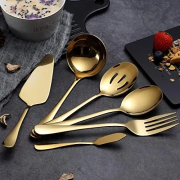 Elegant 6-Piece Gold Serving Set For Stylish Dining
