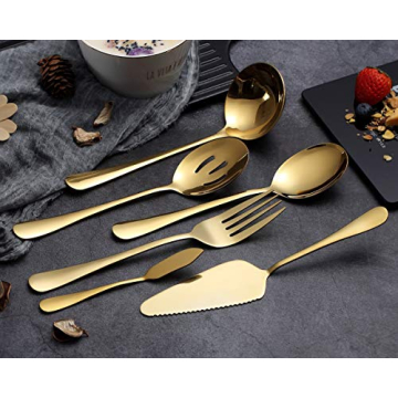 Elegant 6-Piece Gold Serving Set For Stylish Dining