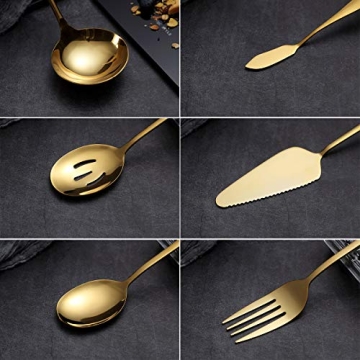 Elegant 6-Piece Gold Serving Set For Stylish Dining