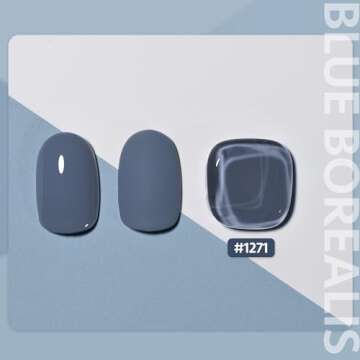 GAOY Blue Gel Nail Polish, 16ml Soak Off Gel Polish, UV Light Cure for Nail Art DIY Manicure at Home...