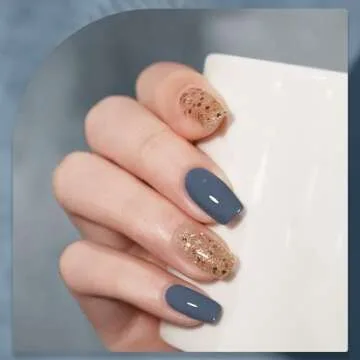 GAOY Blue Gel Nail Polish, 16ml Soak Off Gel Polish, UV Light Cure for Nail Art DIY Manicure at Home, 1271 Blue Borealis