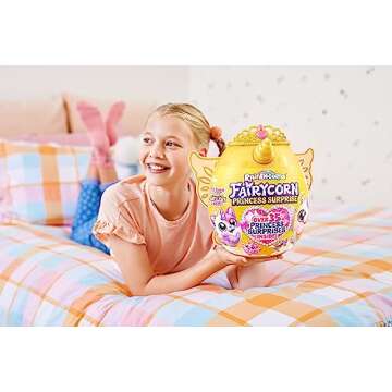 Rainbocorns Fairycorn Princess Surprise (Unicorn) by ZURU 11" Collectible Plush Stuffed Animal, Surprise Egg, Wearable Fairy Wings, Magical Fairy Princess, Ages 3+ for Girls, Children