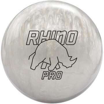 Brunswick Ivory Rhino Pro Bowling Ball - 14 Pounds, Elite Control and Style