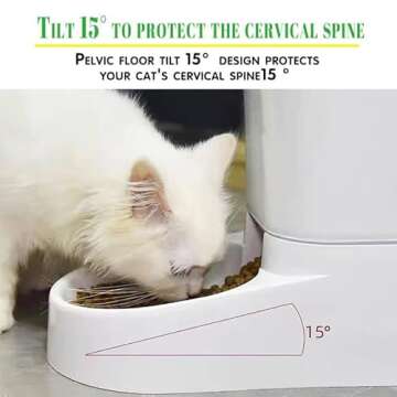 Pet Feeder Automatic Cat/Dog Food Feeder and Waterer 3.8L Pet Self-Dispensing for Small/Medium Pet,1 Complimentary Bath Brush for Pet