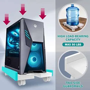 Seloom PC Stand - Adjustable Mobile CPU Tower Stand