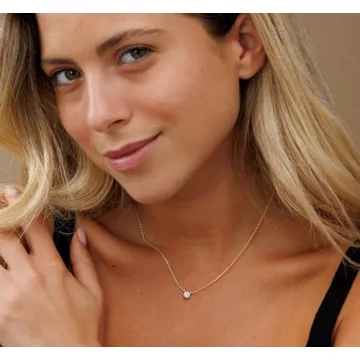 Galis Gold Plated Choker Necklace Faux Diamond Pendant