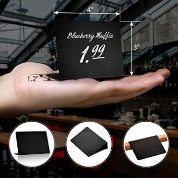 Mini Chalkboard Signs 20 Pack for Events and Buffets