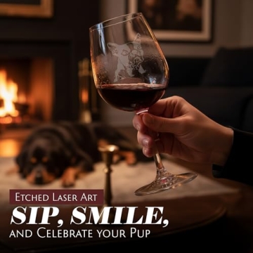 Personalized Boston Terrier Dog Themed Etched Wine Glass 12.75oz