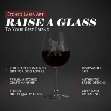 Custom Boston Terrier Etched Wine Glass - Dog Gift