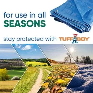 TUFFBOY Waterproof Tarp - 12x20 Heavy-Duty Protection