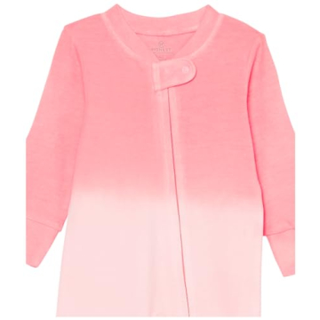 HonestBaby Organic Zip-Front Footed Pajamas for Baby Girls