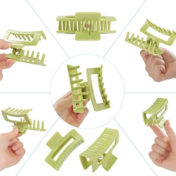 15 Pack Rectangle Hair Claw Clips for Every Style