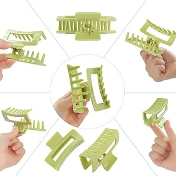 15 Pack Rectangle Hair Claw Clips for Every Style