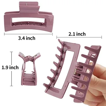 15 Pack Rectangle Hair Claw Clips for Every Style