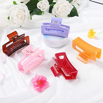 15 Pack Rectangle Hair Claw Clips for Every Style