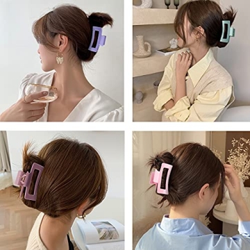 15 Pack Rectangle Hair Claw Clips for Every Style