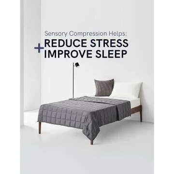 YnM Weighted Blanket 15lbs - Dark Grey 48"x72"