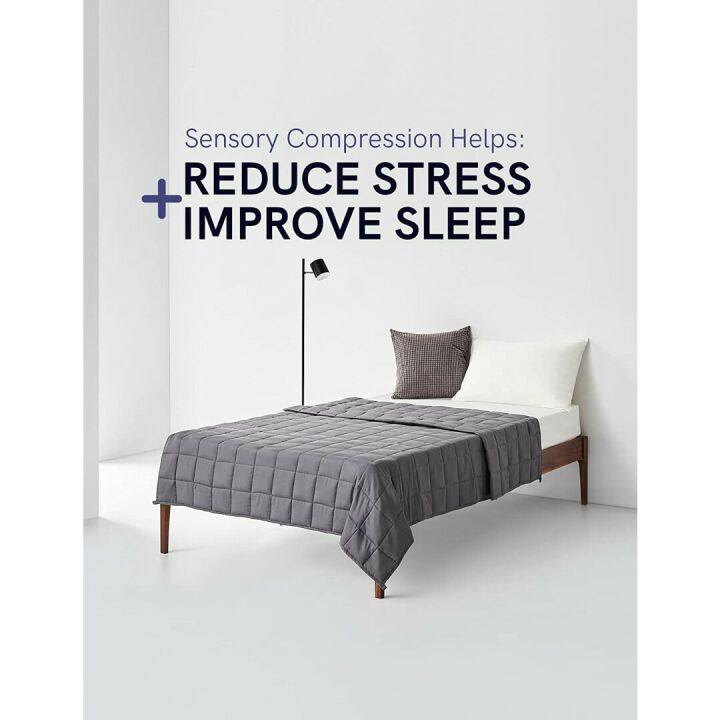 YnM Weighted Blanket 15lbs - Dark Grey 48"x72"