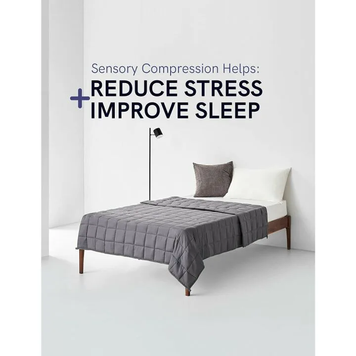 YnM Weighted Blanket 15lbs - Dark Grey 48"x72"