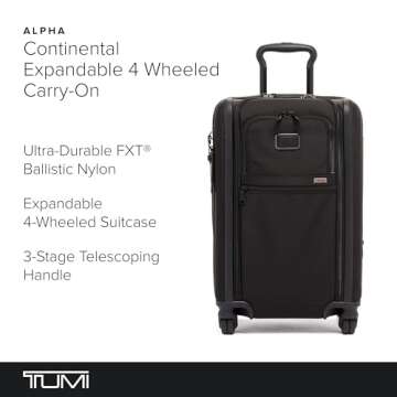 TUMI Alpha International Expandable 4 Wheeled Carry-On