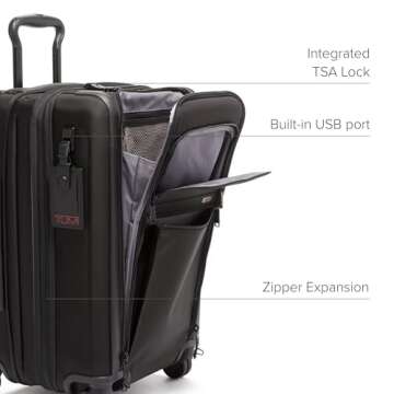 TUMI Alpha International Expandable 4 Wheeled Carry-On
