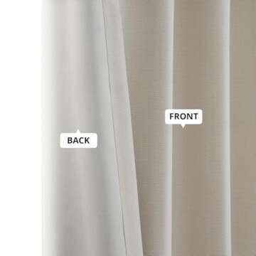HPD Half Price Drapes Faux Linen Textured Room Darkening Curtains for Bedroom 120 Inches Long (1 Panel), 100W X 120L Extra Wide Curtains for Living Room Home Decor, Birch