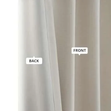 HPD Half Price Drapes Faux Linen Textured Room Darkening Curtains for Bedroom 120 Inches Long (1 Panel), 100W X 120L Extra Wide Curtains for Living Room Home Decor, Birch