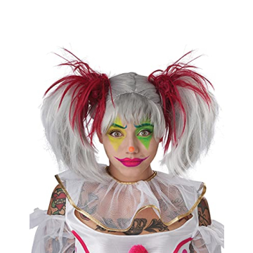 Vibrant Glow in The Dark Punk Pigtails Halloween Wig