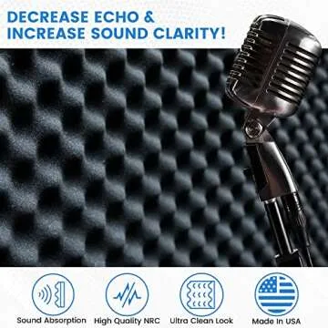 New Level 6 Pack- Acoustic Panels Studio Foam Egg Crate 2" X 12" X 12"
