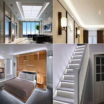 JOYLIT 24V Bright White LED Strip Lights for Versatile Use