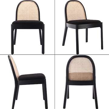 Stylish Ya-Home Mid Century Dining Chairs Set of 4