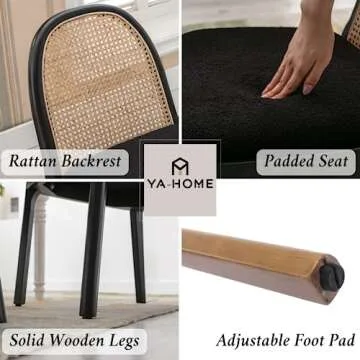 Stylish Ya-Home Mid Century Dining Chairs Set of 4