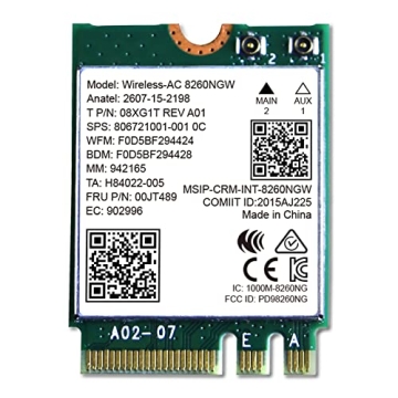 NETELY Wireless-AC 8260NGW NGFF M2 Interface 1200Mbps WiFi Adapter with Bluetooth 4.2, Intel Wireles...