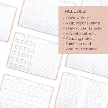Beautiful Reading Journal for Book Lovers - Linen Hard Cover Book Makes a Great Gift for Readers - T...