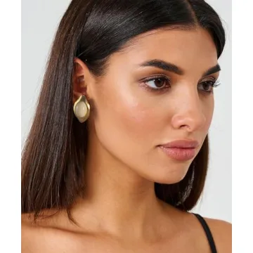 Elegant NANDUDU Gold Chunky Earrings for Women