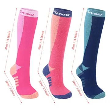 KUYOU Ski Socks - Thick Warm Knee High Winter Socks